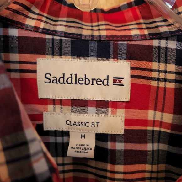 Saddlebred Men's Long Sleeved Plaid Button Down Shirt - SzM - Picture 3 of 5